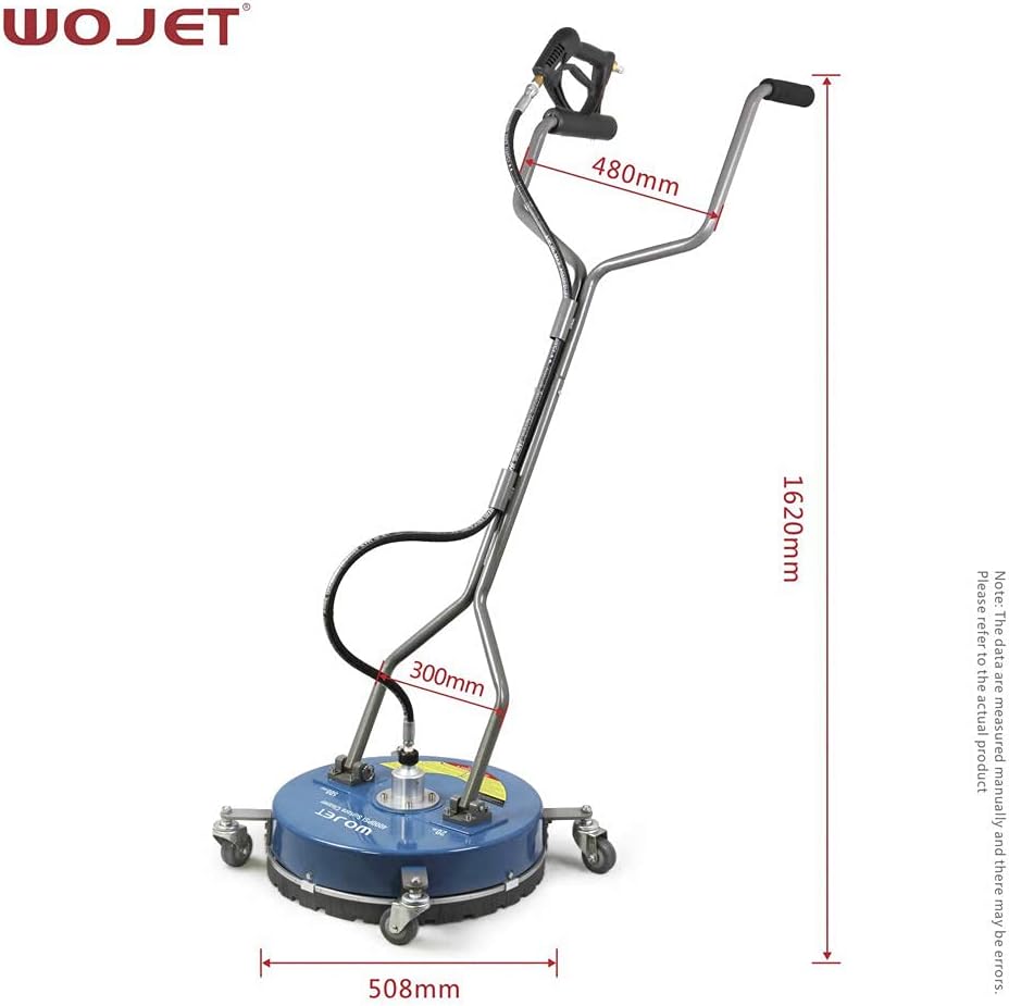 WOJET Pressure Washer Surface Cleaner 20" with Castors 4500PSI Commercial PA7606 (20 inch) Pressure Washer Accessories