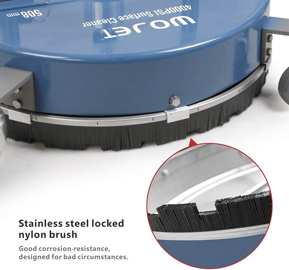 WOJET Pressure Washer Surface Cleaner 20" with Castors 4500PSI Commercial PA7606 (20 inch) Pressure Washer Accessories