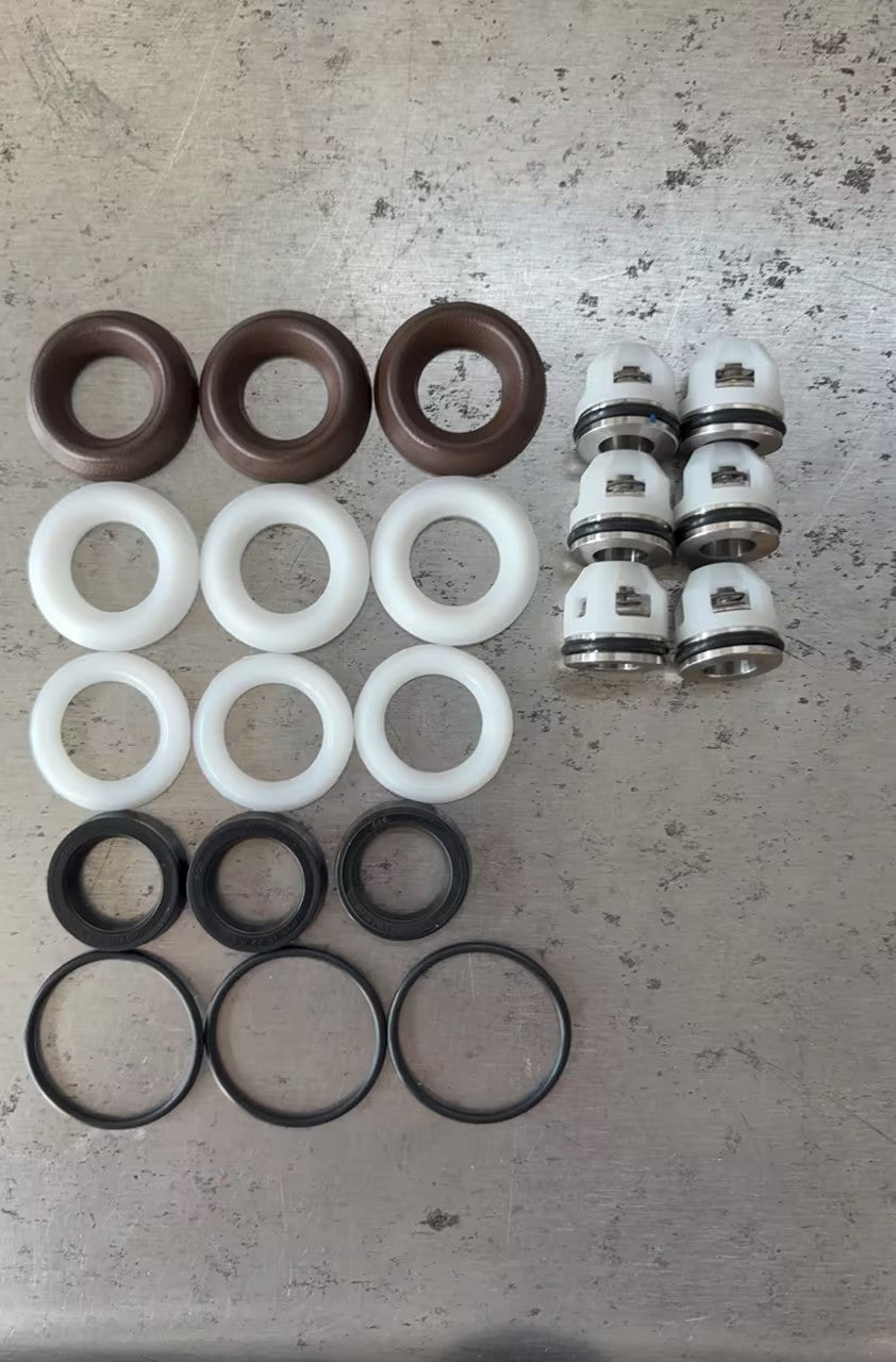 WOJET Pressure Washer Pump Seal Repair Kit, Fits Triplex Plunger Pump 4400 PSI 4.0 GPM, 1" Shaft, Water Seal, Check Valve, O‑Ring Rebuild Parts