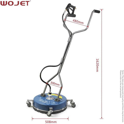 WOJET Pressure Washer Surface Cleaner 20" with Castors 4500PSI Commercial PA7606 (20 inch) Pressure Washer Accessories