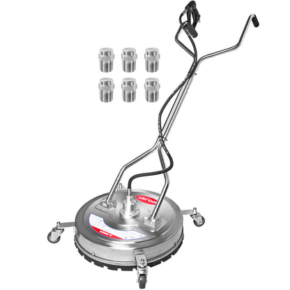 WOJET Limpiador de superficies de lavadora a presión de 22 pulgadas, accesorio de lavadora eléctrica de acero inoxidable de 4500 Psi para limpieza de entradas PA7604