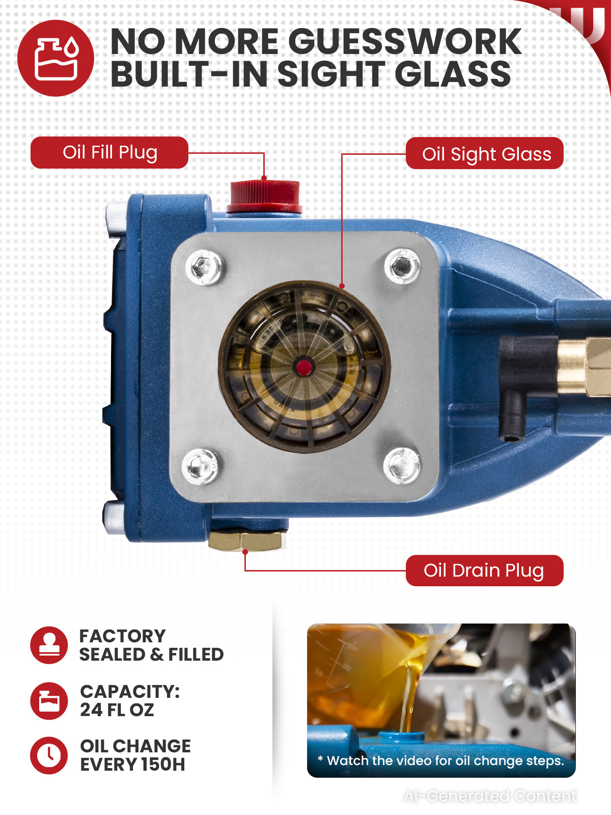 WOJET Triplex Plunger Pressure Washer Pump, 4400PSI 4.0GPM, 1" Shaft, Self-Priming, Horizontal Replacement Pump Kit for Honda GX270 GX340, Dewalt 4000/4200PSI, Simpson PS60869, Generac 9-13HP Engines