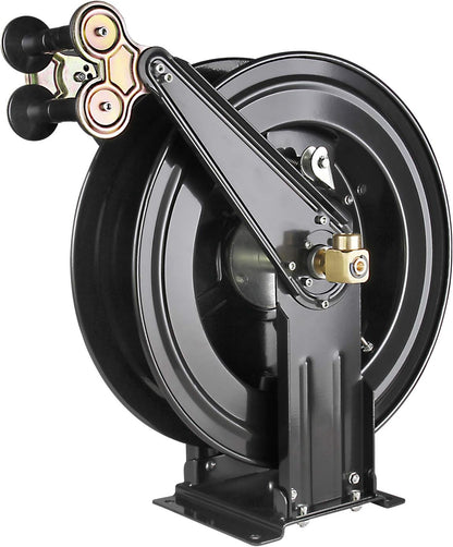 WOJET High Pressure Hose Reel for Air/oil/water 4000 PSI 50ft 3/8" Capacity Pressure washer hose reel(hose not included)