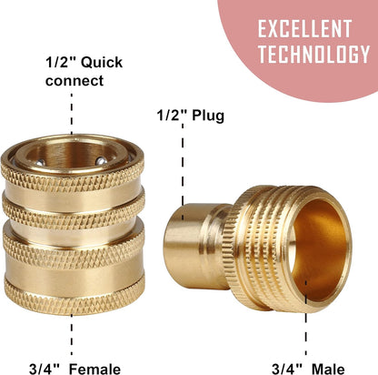 WOJET Pressure Washer Adapter Set, Quick Disconnect Kit, M22 Swivel to 3/8'' Quick Connect, 3/4" to Quick Release, M22 to M22 Convert